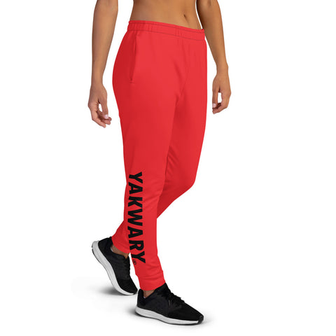 YAKWARY Women Red Joggers