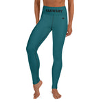 YAKWARY Turquoise Yoga Leggings With Pocket