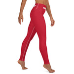 YAKWARY Red Yoga Leggings Without Pocket