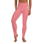 YAKWARY Pink Yoga Leggings Without Pocket