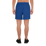 YAKWARY Men Sports Long Blue Shorts