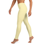 YAKWARY Yellow Yoga Leggings With Pocket