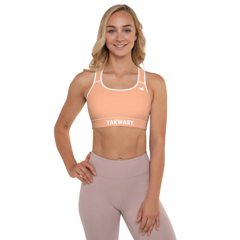 YAKWARY Women Orange Padded Sports Bra