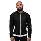 YAKWARY Men Black Bomber Jacket