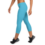 YAKWARY Women Blue Capri Leggings