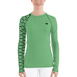 YAKWARY Women Green Special Rash Guard