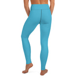 YAKWARY Blue Yoga Leggings With Pocket