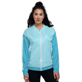 YAKWARY Women Blue Bomber Jacket