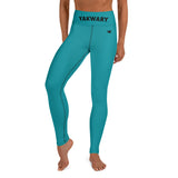 YAKWARY Turquoise Yoga Leggings With Pocket