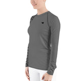 YAKWARY Women Gray Special Rash Guard