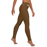 YAKWARY Brown Yoga Leggings Without Pocket