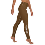 YAKWARY Brown Yoga Leggings With Pocket