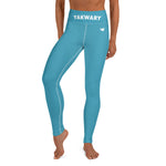 YAKWARY Blue Yoga Leggings With Pocket