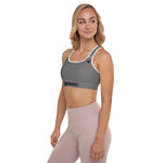 YAKWARY Women Gray Padded Sports Bra