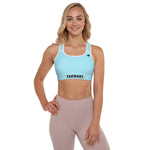 YAKWARY Women Blue Padded Sports Bra