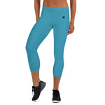 YAKWARY Women Blue Capri Leggings