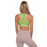 YAKWARY Women Green Padded Sports Bra