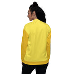 YAKWARY Women Yellow Bomber Jacket