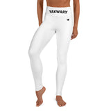 YAKWARY White Yoga Leggings With Pocket