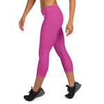 YAKWARY Women Pink Capri Leggings