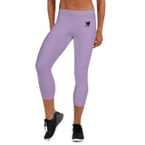 YAKWARY Women Purple Capri Leggings