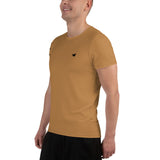 YAKWARY Men Brown Sports T-shirt