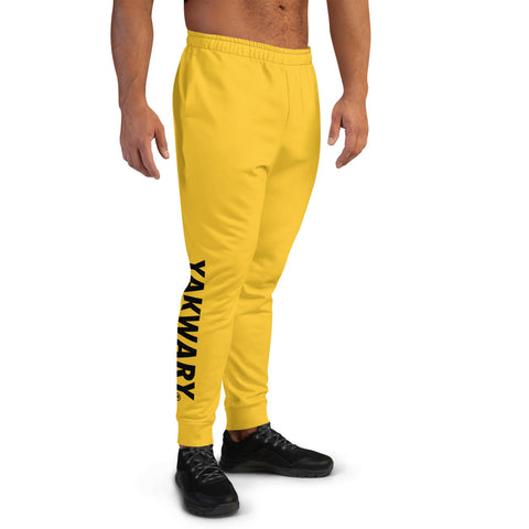 YAKWARY Men Yellow Joggers