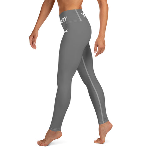 YAKWARY Gray Yoga Leggings With Pocket