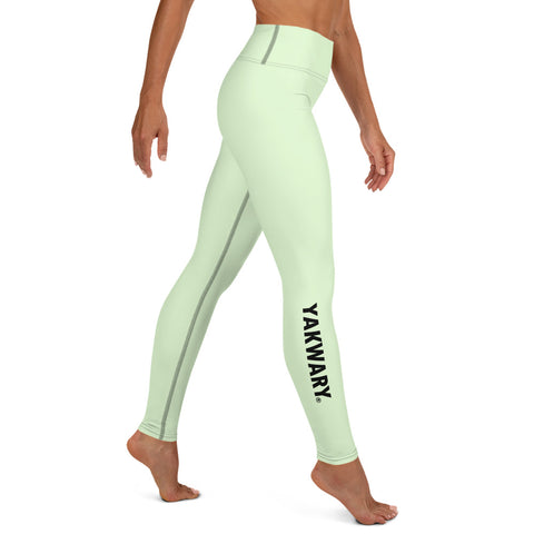 YAKWARY Green Yoga Leggings Without Pocket