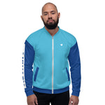 YAKWARY Men Blue Bomber Jacket