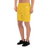 YAKWARY Men Sports Long Yellow Shorts