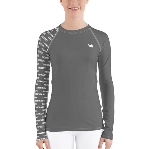 YAKWARY Women Gray Special Rash Guard