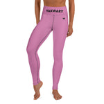 YAKWARY Pink Yoga Leggings Without Pocket