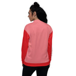 YAKWARY Women Red Bomber Jacket