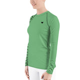 YAKWARY Women Green Special Rash Guard