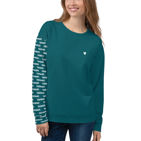 YAKWARY Women Turquoise Special Sweatshirt