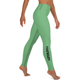 YAKWARY Green Yoga Leggings Without Pocket