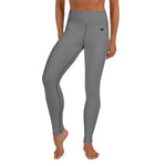 YAKWARY Gray Yoga Leggings Without Pocket