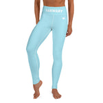 YAKWARY Blue Yoga Leggings With Pocket