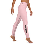 YAKWARY Pink Yoga Leggings With Pocket