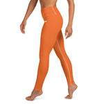 YAKWARY Orange Yoga Leggings With Pocket