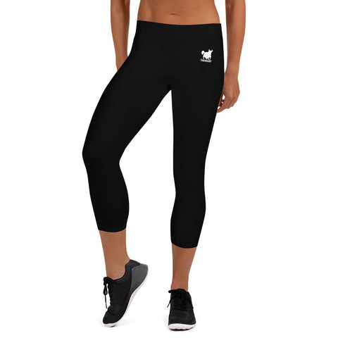 YAKWARY Women Black Capri Leggings