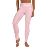 YAKWARY Pink Yoga Leggings With Pocket