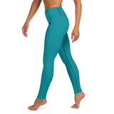 YAKWARY Turquoise Yoga Leggings With Pocket