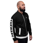 YAKWARY Men Black Bomber Jacket