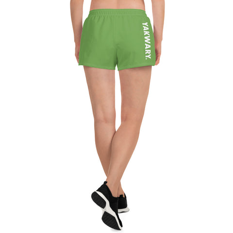 YAKWARY Women Green Athletic Short Shorts