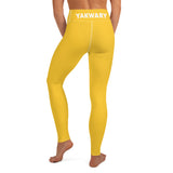 YAKWARY Yellow Yoga Leggings With Pocket