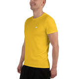 YAKWARY Men Yellow Sports T-shirt