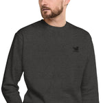 YAKWARY Men Embroidered Fleece Pullover