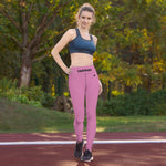 YAKWARY Pink Yoga Leggings With Pocket